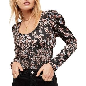 Free People Printed Santiago Blouse